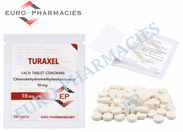 Euro Pharmacies Turaxel 10 (Turanabol) — 10mg/tab -100 tab/bag